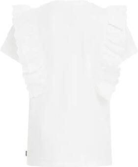WE Fashion T-shirt wit Top Meisjes Katoen Ronde hals Effen 110 116 - Foto 3
