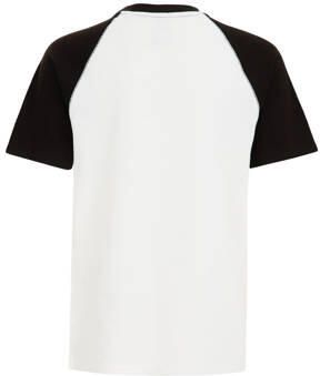 WE Fashion T-shirt wit zwart Jongens Katoen Ronde hals Meerkleurig 110 116 - Foto 3