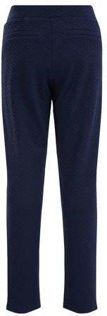 WE Fashion tapered fit broek donkerblauw Meisjes Polyester Effen 116 - Foto 1