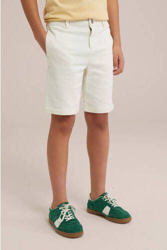 WE Fashion tapered fit chino short Korte broek Ecru Jongens Katoen Effen 104 - Foto 2