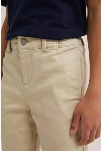 WE Fashion tapered fit chino short zand Korte broek Beige Jongens Biologisch katoen 110 - Foto 2