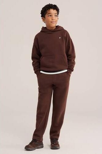 WE Fashion tapered joggingbroek bruin Jongens Katoen Effen - Foto 2