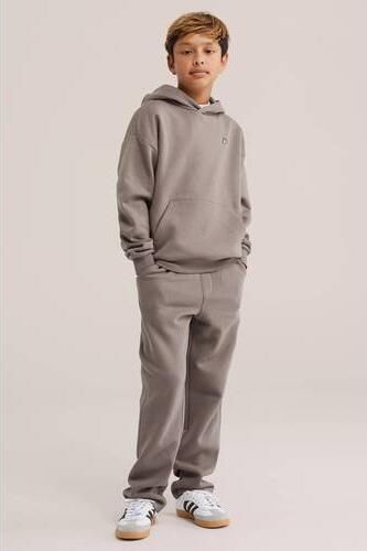 WE Fashion tapered joggingbroek grijs Jongens Katoen Effen - Foto 3