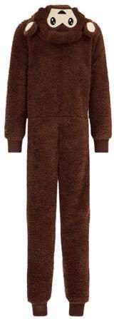 WE Fashion teddy onesie bruin beige Meerkleurig 110 116 - Foto 1