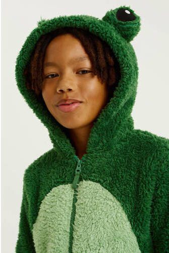 WE Fashion teddy onesie groen Meerkleurig 134 140 - Foto 2