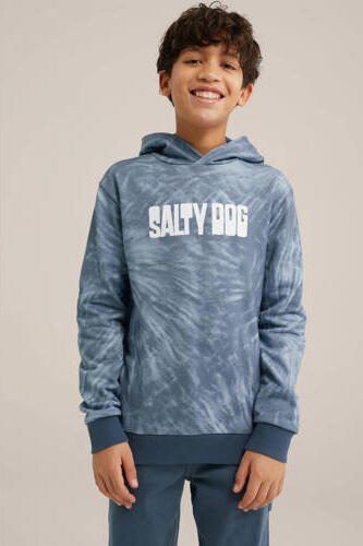 WE Fashion tie-dye hoodie blauw-wit Sweater Tie-dye 134 140 - Foto 2