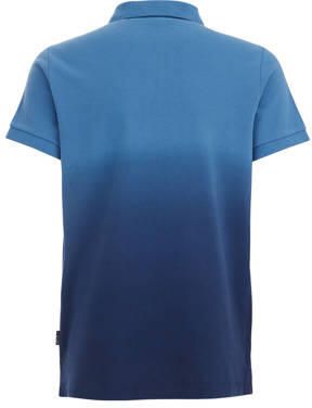 WE Fashion tie-dye polo blauw Jongens Katoen Polokraag Tie-dye 110 116