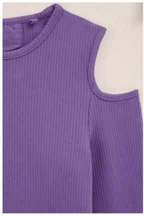WE Fashion top paars Meisjes Katoen Ronde hals Effen 146 152 - Foto 1