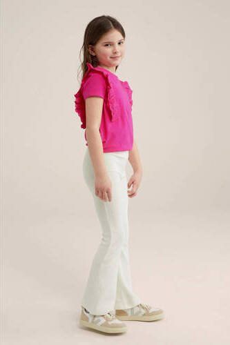 WE Fashion top roze Meisjes Katoen Ronde hals Effen 110 116 - Foto 3