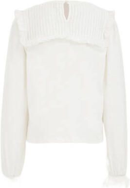 WE Fashion top wit Meisjes Katoen Ronde hals Effen 110 116 - Foto 1