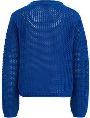 WE Fashion trui blauw Meisjes Katoen Ronde hals Effen 110 116 - Foto 3