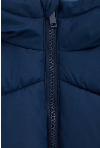 WE Fashion winterjas donkerblauw Jongens Polyester Capuchon Effen - Foto 4