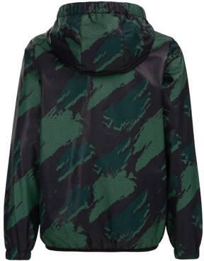 WE Fashion zomerjas met camouflageprint groen zwart Jongens Polyester Capuchon 110 116