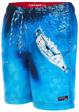 WE Fashion zwemshort blauw Jongens Polyester All over print 110 116