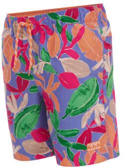 WE Fashion zwemshort blauw roze groen Jongens Polyester Bloemen 110 116
