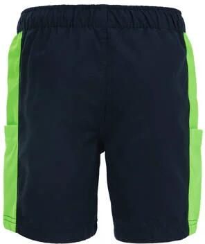 WE Fashion zwemshort donkerblauw neon groen Jongens Polyester Meerkleurig 122 128 - Foto 3