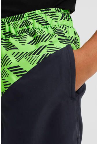 WE Fashion zwemshort limegroen zwart Jongens Polyester Meerkleurig 122 128 - Foto 2