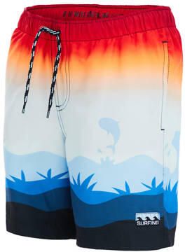 WE Fashion zwemshort rood blauw oranje Jongens Polyester All over print 110 116