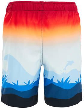 WE Fashion zwemshort rood blauw oranje Jongens Polyester All over print 110 116 - Foto 3