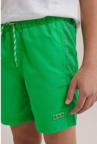 WE Fashion zwemshort Toni groen Jongens Polyester Effen 110 116 - Foto 2