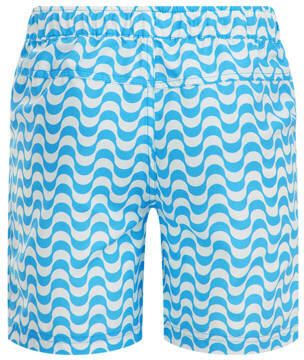 WE Fashion zwemshort turquoise wit Blauw Jongens Polyester All over print 146 152