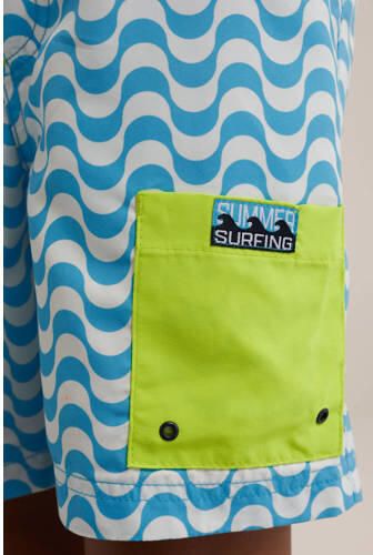 WE Fashion zwemshort turquoise wit Blauw Jongens Polyester All over print 146 152 - Foto 2