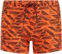 WE Fashion zwemboxer oranje zwart Jongens Gerecycled polyamide All over print 110 116 - Thumbnail 1