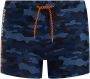 WE Fashion zwemboxer donkerblauw Jongens Gerecycled polyamide Camouflage 110 116 - Thumbnail 1