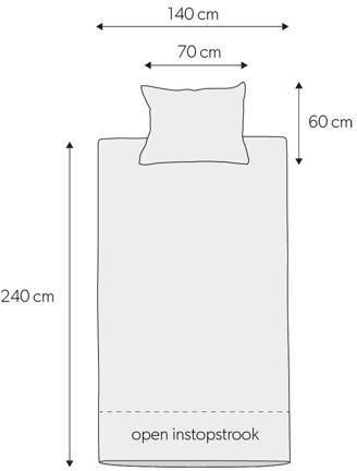 Wehkamp Home perkal katoenen dekbedovertrek 1 persoons (140x220 cm) Wit