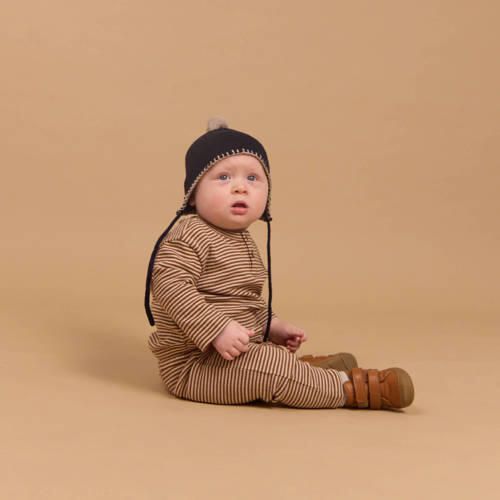 Wheat gestreepte longsleeve bruin beige Jongens Katoen Ronde hals Streep - Foto 2