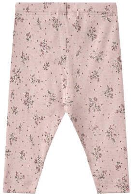 Wheat regular fit gebloemde legging roze Broek Meisjes Katoen Bloemen