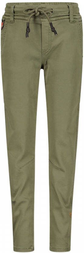 Wildfish tapered fit broek groen Jongens Katoen Effen 104