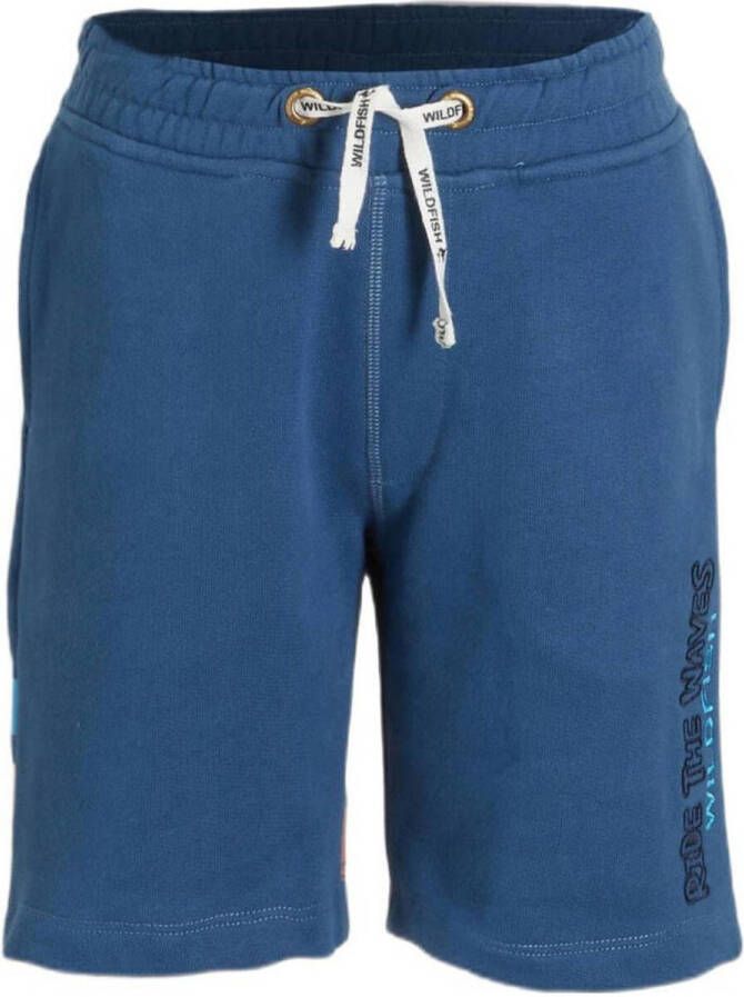 Wildfish short Maykel van biologisch katoen blauw multi Korte broek Jongens Katoen (biologisch) 152
