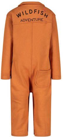 Wildfish jumpsuit van katoen oranjebruin Backprint 74 - Foto 3