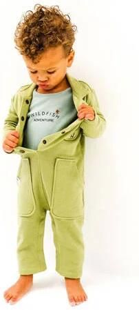 Wildfish romper met printopdruk blauw Groen Katoen Ronde hals 80 - Foto 3