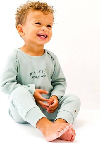 Wildfish romper met printopdruk blauw Groen Katoen Ronde hals 80 - Foto 2