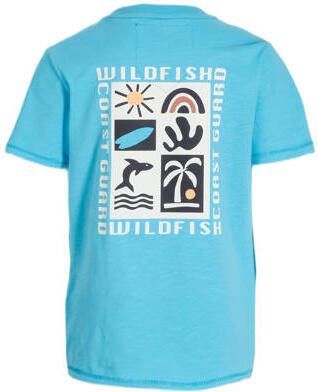 Wildfish T-shirt Milko van biologisch katoen blauw Printopdruk 164 - Foto 2
