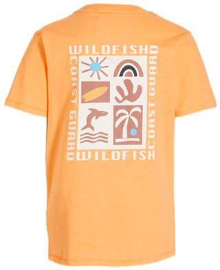Wildfish T-shirt Milko van katoen oranje Printopdruk 152 - Foto 2