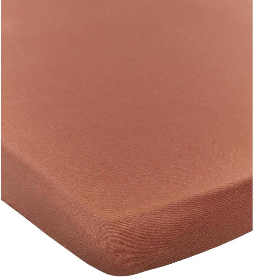 WildWood katoenen baby ledikant hoeslaken 70x140 cm Muted Clay Roze Effen - Foto 3