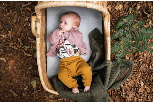 WildWood baby wiegdeken 75x100 cm Dark Forest Babydeken Groen Effen - Foto 4
