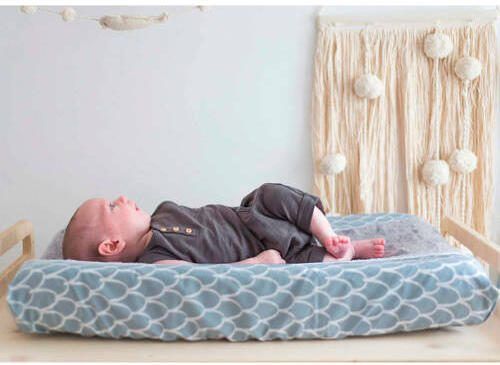 Witlof for kids Fly High aankleedkussenhoes dusty blue-white Blauw