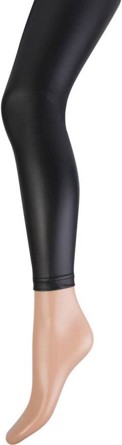 Yellow Moon imitatieleren legging zwart Meisjes Imitatieleer Effen 110 116