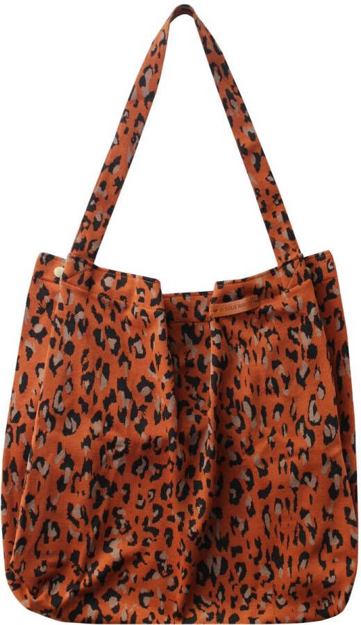 Your Wishes Mommy Tote Bag grote luiertas panterprint bruin zwart Panterprint