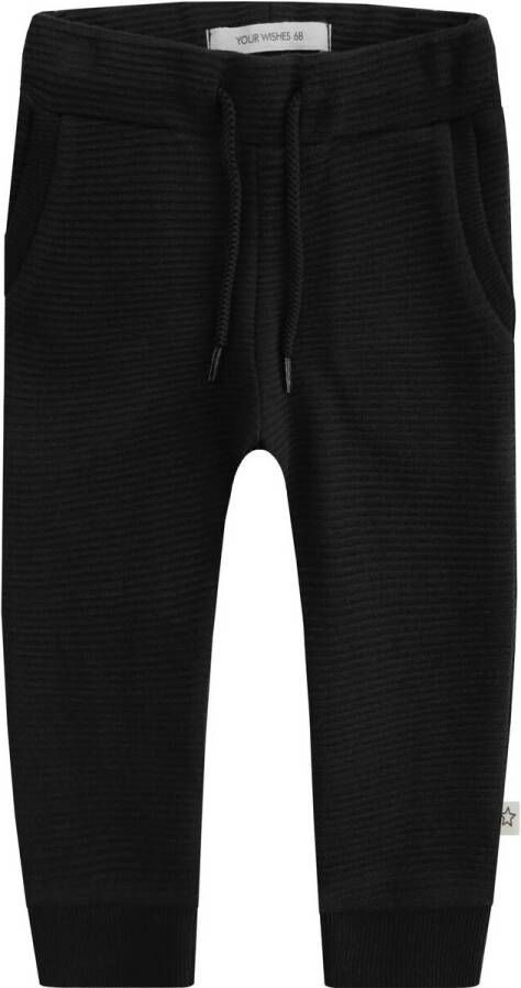 Your Wishes regular fit broek Nout zwart Jongens Stretchkatoen Effen 62