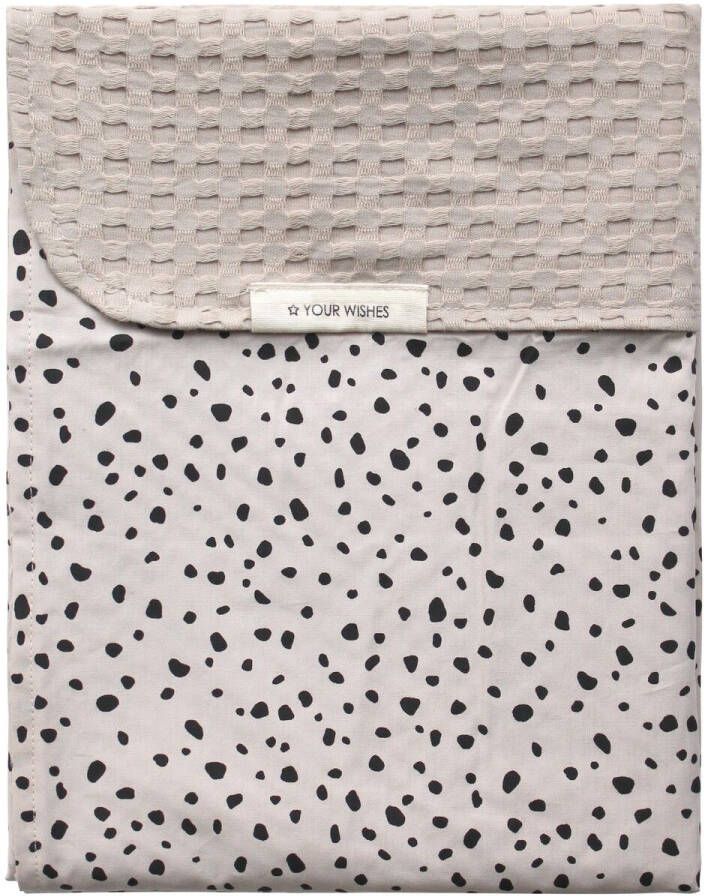 Your Wishes baby wiegdeken Cheetah 70x100 cm beige zwart Babydeken Panterprint