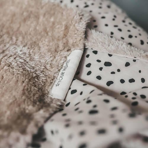 Your Wishes baby badcape teddy Cheetah 75x75 cm beige zwart Handdoek badcape - Foto 2