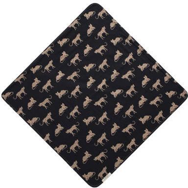Your Wishes baby badcape teddy Wild Cheetah 75x75 cm zwart beige Handdoek badcape - Foto 3