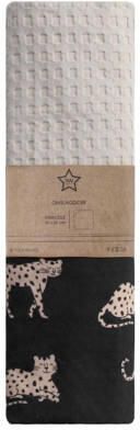 Your Wishes baby badcape Wild Cheetah 75x75 cm zwart beige Handdoek badcape - Foto 4