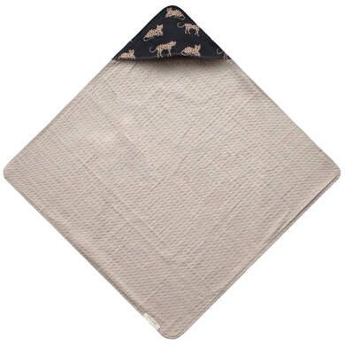 Your Wishes baby badcape Wild Cheetah 75x75 cm zwart beige Handdoek badcape - Foto 2