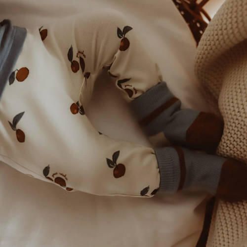Your Wishes baby high waist regular fit broek Nesse met all over print wit camel blauw Modal 50 - Foto 2